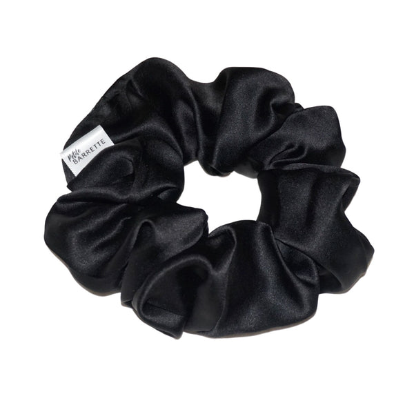 Black silk scrunchie - Petite Barrette